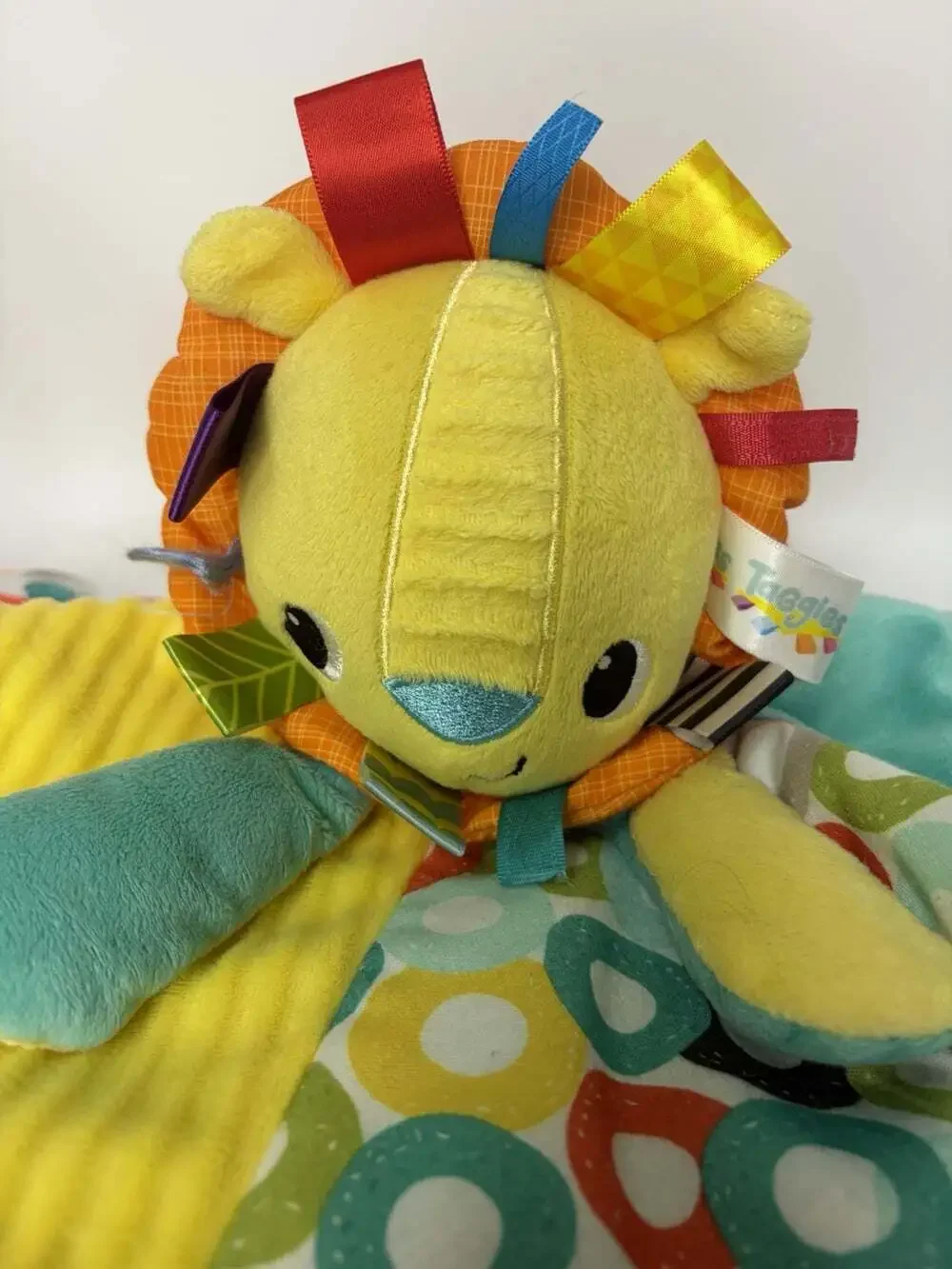 Bright Starts Taggies Plush Lion Yellow Baby Security Blanket Lovey